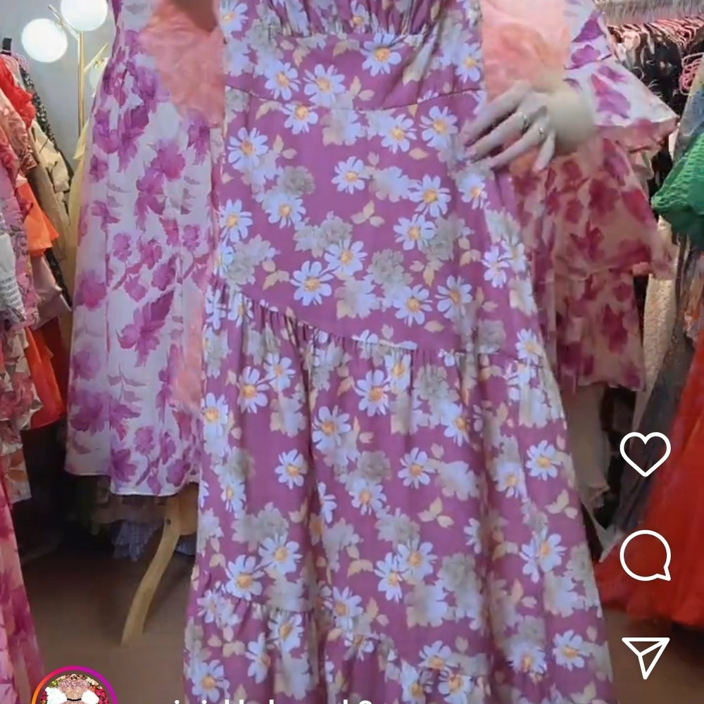 Floral Pink Kids Dress